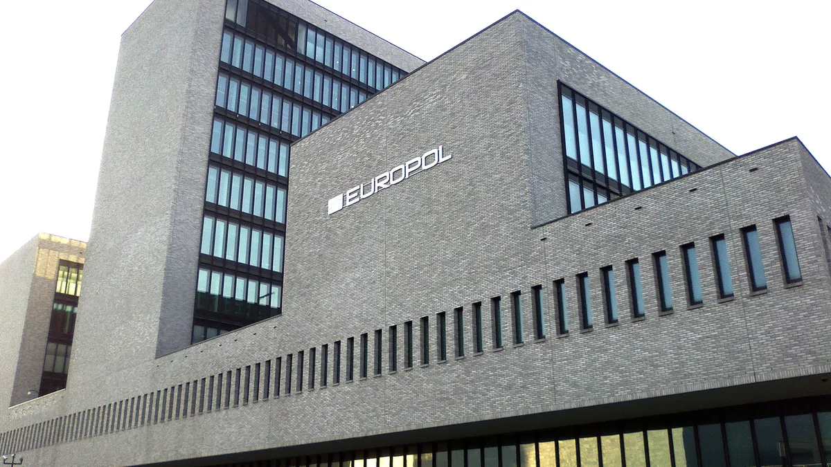 Europol building in The Hague, the EU agency that coordinates cybercrime investigations